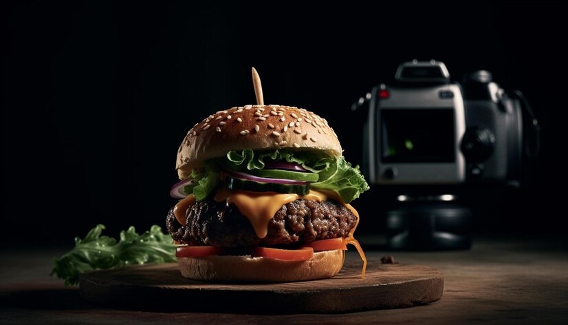 delicious burger food photography uae 